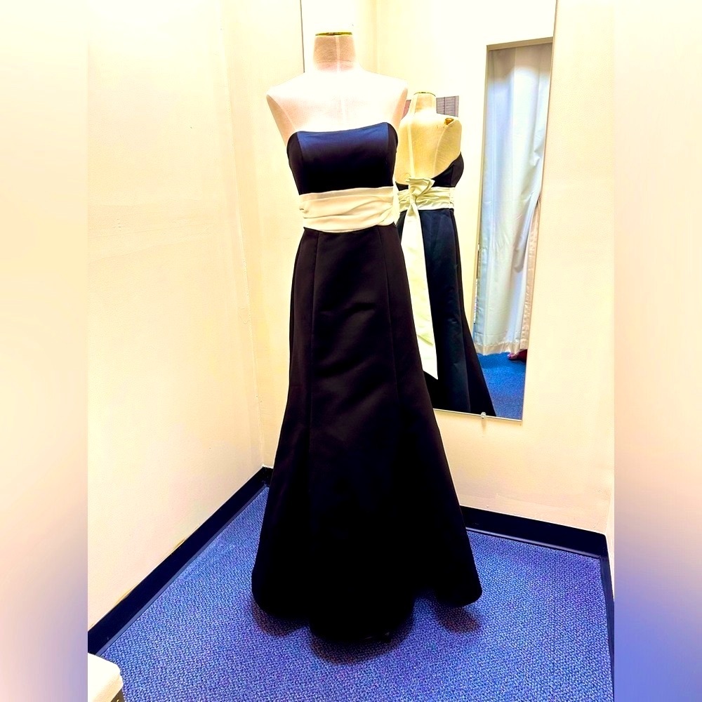 WTOO Watters & Watters strapless satin gown. Size 2